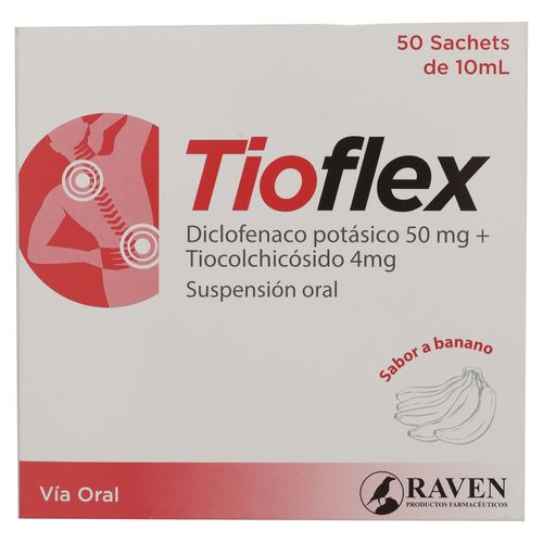 Tioflex 10 ml Sabor a Banano, Precio indicado por unidad