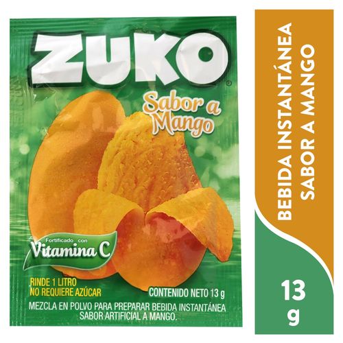 Bebida Zuko en polvo sabor mango - 13 g