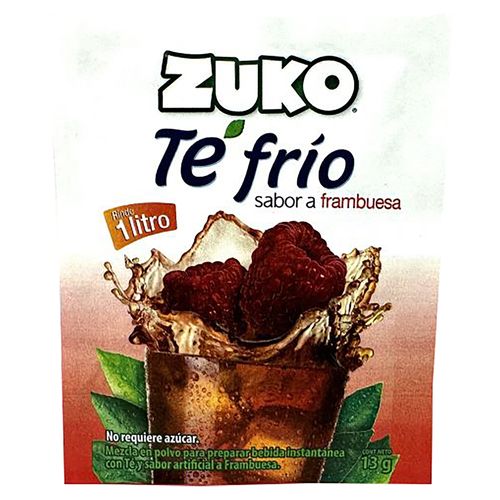 Bebida En Polvo Zuko Te Frio Frambuesa - 13 g