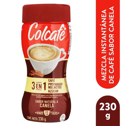 Café instantáneo Colcafe 3 en 1 canela - 230 g