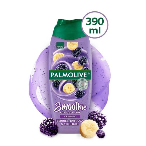Gel de baño Palmolive cremoso bayas, banano y yogurt - 390 ml