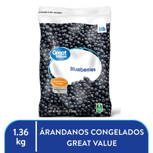 Arándanos Congelados Great Value -1360gr