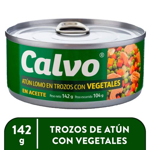 Atún Calvo lomo en trozos en aceite con vegetales - 142 g