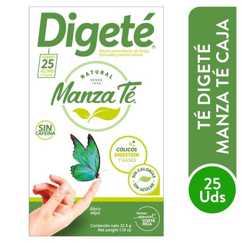 Té digeté ayuda a la digestión Manzaté caja 25 Uds - 32.5 g