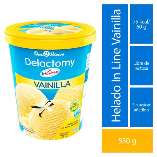 Helado Dos Pinos delactomy in line sabor vainilla - 500 g