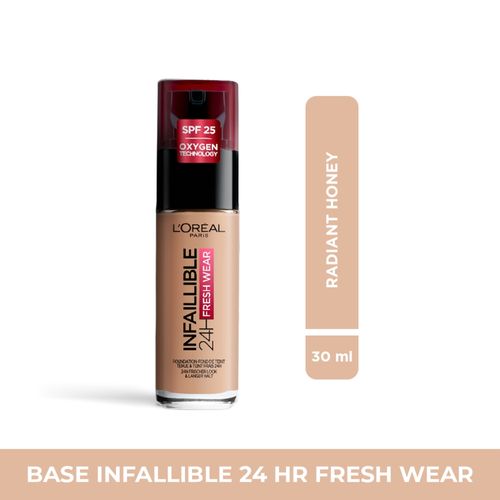 Base Infallible  L´Oréal Paris 24H Fresh Wear Tono Radiant Honey -30 ml