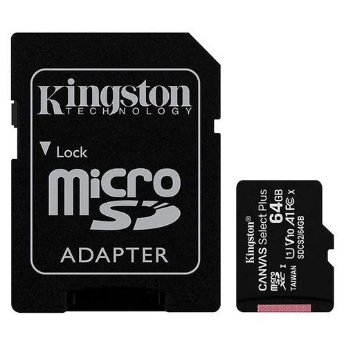 Memoria Micro SD Kingston C10 de 64Gb