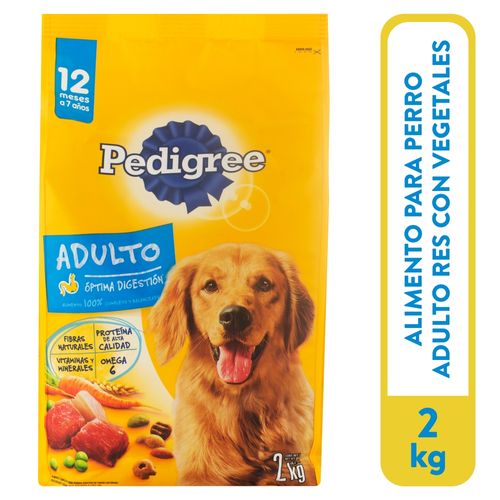 Alimento Pedigree para perros adultos res y vegetales razas medianas, grandes y gigantes - 2 kg