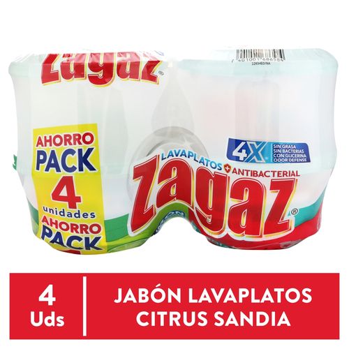 Lavaplatos Zagaz, Sandia Limón, 4pack -1600g