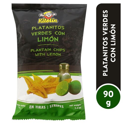 Snack Kitolin platanito verde con limón - 90 g