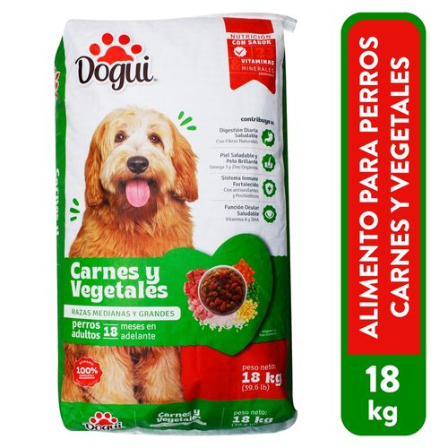 Alimento Dogui Perro Adulto Sabor Carne Y Vegetales, Razas Medianas Y Grandes, 18 Meses En Adelante - 18kg