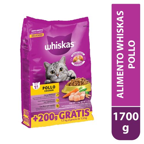 Alimento Whiskas Pollo 1700 g más 200 g