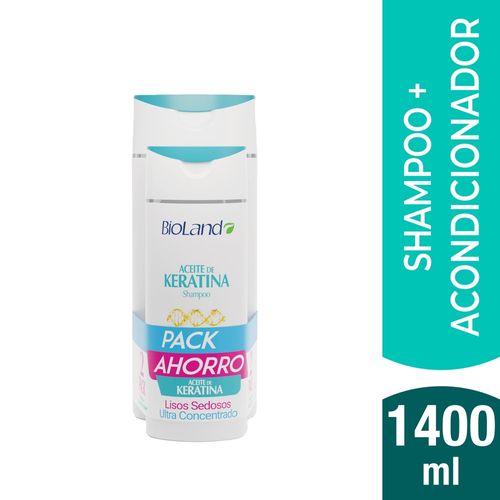 Pack Shampoo Bioland Pro Keratina - 1400ml