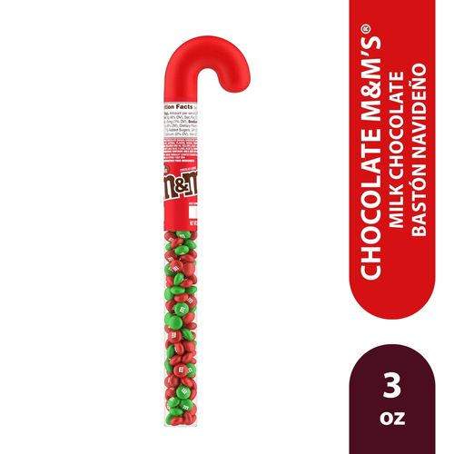 Chocolate M&M’S® Milk Chocolate bastón navideño - 3 oz