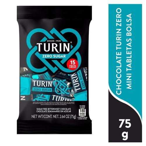 Chocolate Turin Zero Mini tabletas bolsa - 75 g