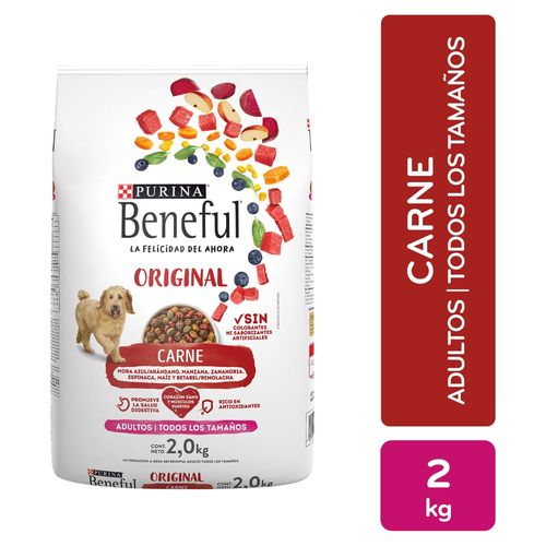 Alimento seco Purina Beneful original para perro adulto sabor carne - 2 kg