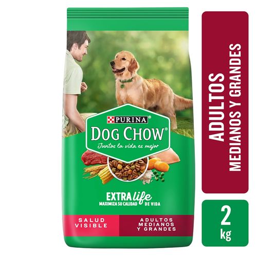 Alimento Purina Dog Chow para perros adultos razas medianas y grandes extra life - 2 kg