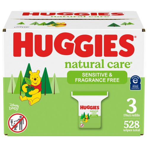 Toallitas Húmedas Huggies Natural Care Sensitive & Fragance Free - 528 uds