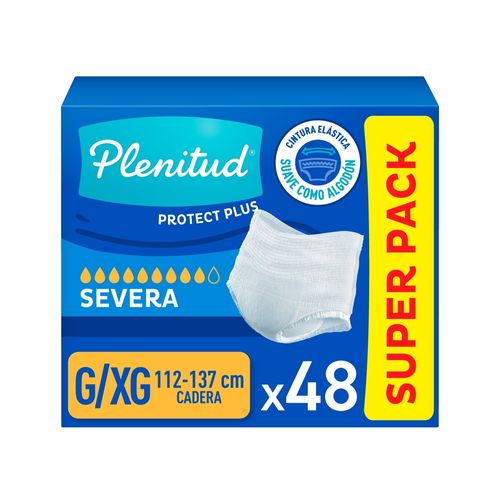 Ropa Interior Desechable Adulto Plenitud Protect Plus G/XG -48 Uds