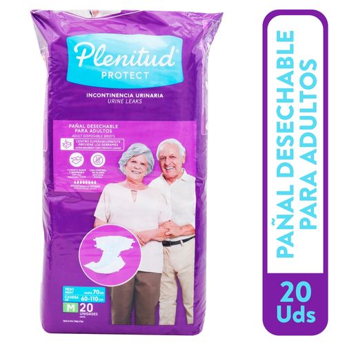 Pañales para Adulto Plenitud Protect M -20 Uds