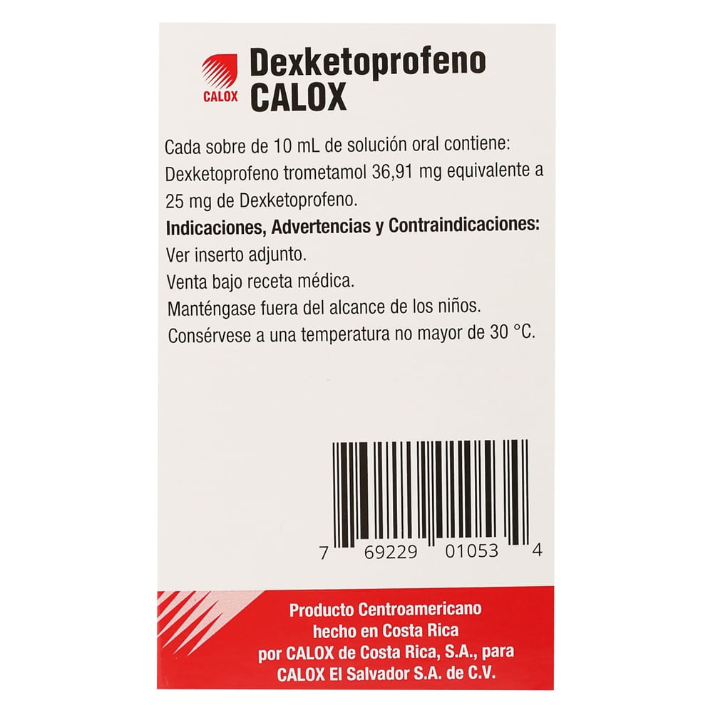 Calox Dexketprofeno 0 Sob - Walmart | Costa Rica