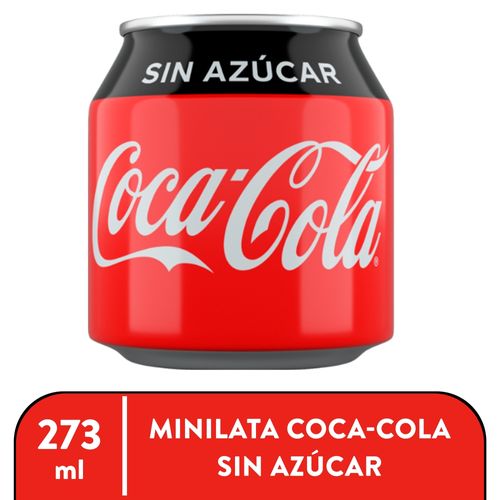 Gaseosa Coca Cola sin azúcar lata - 237 ml