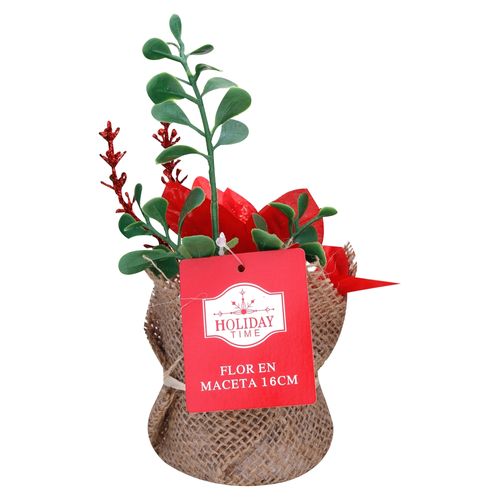 Flor Roja Holiday Time en maceta -16 cm