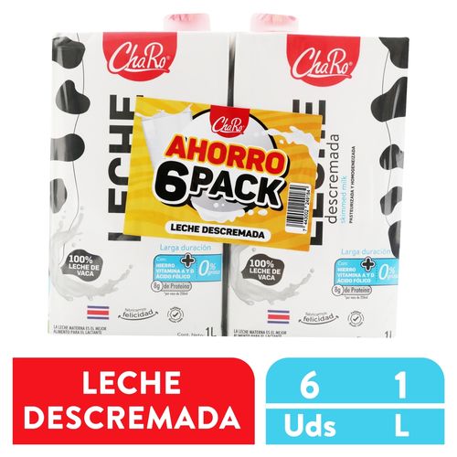 Leche Charo Descremada 6 Pack 6000ml