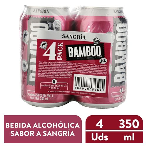 Sangría Bamboo 4 Pack -350 ml