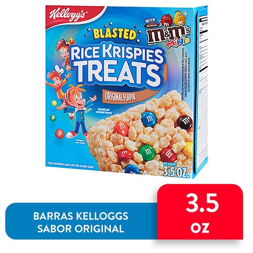 Barras Kellogg's rice krispies & minis m&m's sabor original caja - 100 g