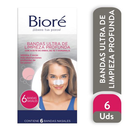 Bandas Biore Witch Hazel Ultra De Limpieza Profunda 6 Uds