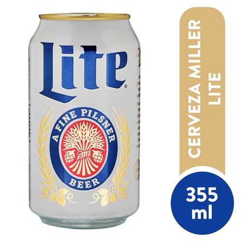 Cerveza Miller lite en lata - 355 ml