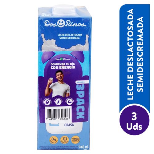 Leche Dos Pinos Líquida Delactomy 3 Pack - 946 ml