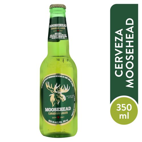 Cerveza Moosehead lager en botella - 350 ml