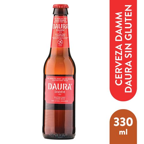 Cerveza Damm daura sin gluten en botella - 330ml