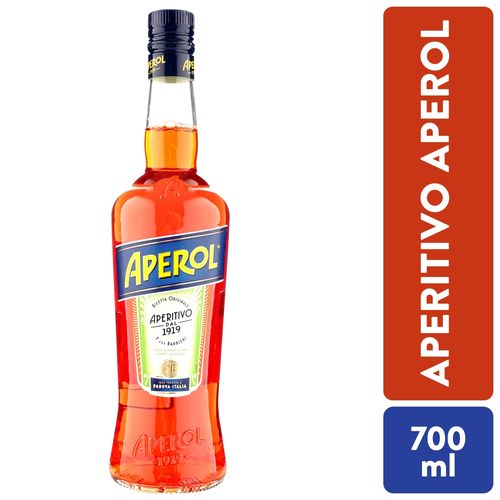 Licor aperitivo Aperol de origen italiano - 700 ml