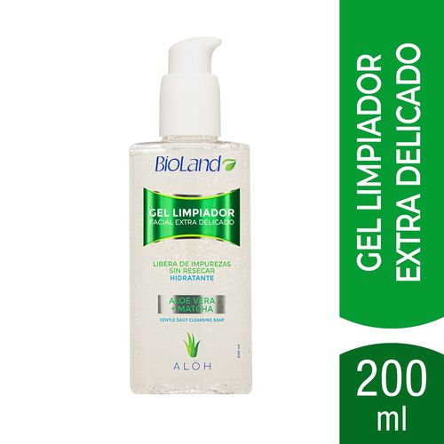 Gel Limpiador Bioland Facial Con Aloe Vera, Hidratante - 200ml