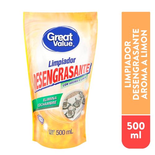 Limpiador Great Value Desengrasante Pouch -500ml