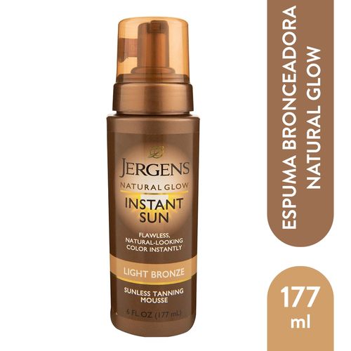 Espuma bronceadora Jergens natural glow tono light bronze - 177 ml