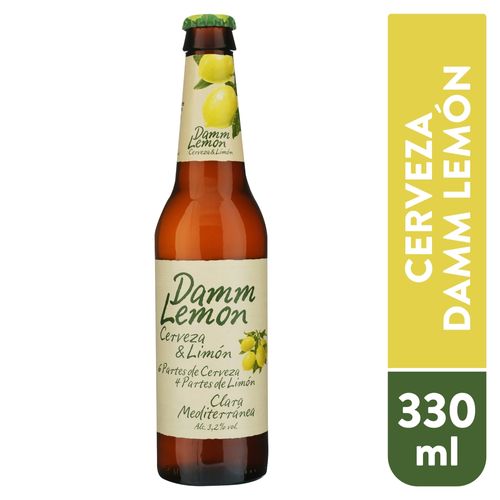 Cerveza Damm lemon en botella - 330 ml