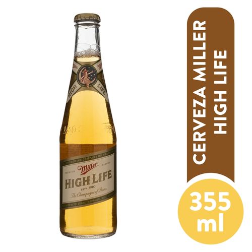 Cerveza Miller high life botella - 355 ml