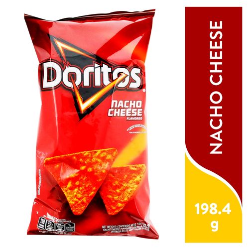 Snack Doritos nacho cheese triángulos de maíz sabor queso - 198.4 g