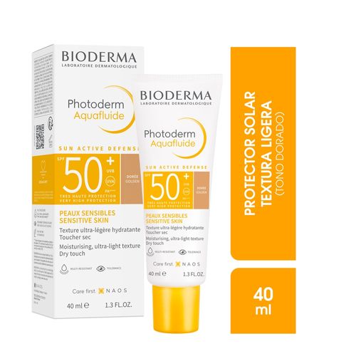 Protector solar Bioderma aquafluido con color fps 50+ - 40 ml