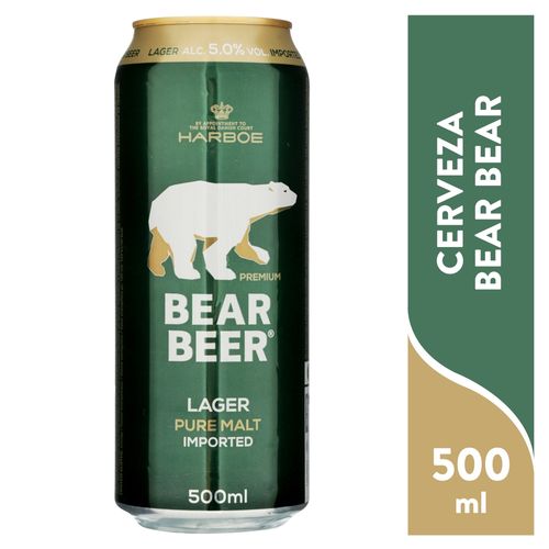 Cerveza Bear Beer lager en lata - 500 ml