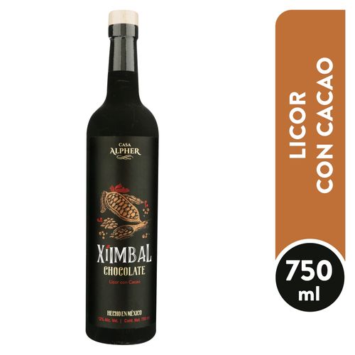 Licor Casa Alpher con  cacao ximbal sabor chocolate - 750 ml