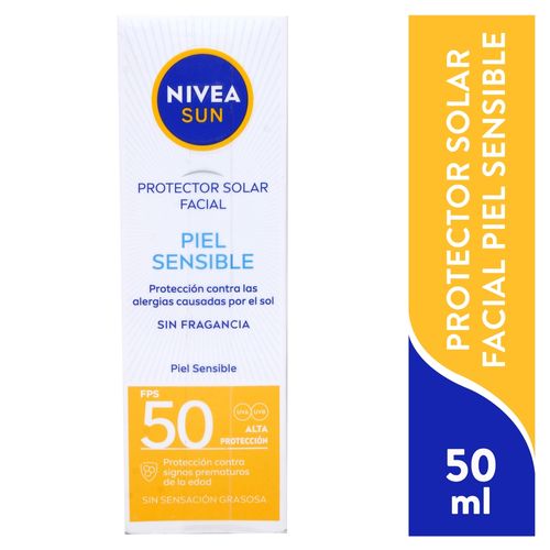 Protector Solar Nivea Facial para Piel Sensible - 50 ml