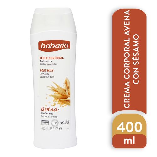 Crema corporal Babaria leche y avena - 400 ml