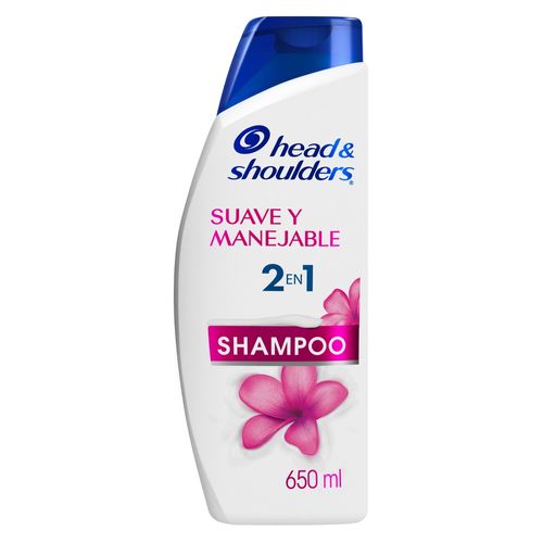 Shampoo Head & Shoulders Suave y Manejable 2 en 1 Control Caspa - 650 ml