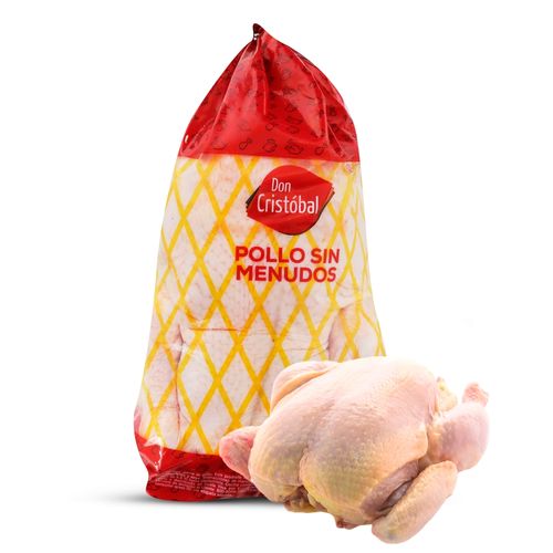 Pollo entero Don Cristóbal sin menudos empacado - kg