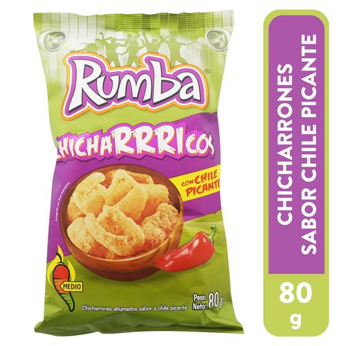 Chicharrón Rumba ahumados con chile picante - 80 g